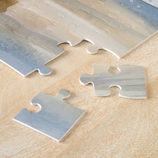 Wilde Pferde mit brauner Wasserfarbe Puzzle (Seite)