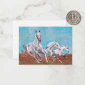 Wilde Pferde Mitteilungskarte (Vorderseite/Rückseite Beispiel)