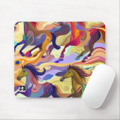 Wilde Pferde Mousepad (Mit Mouse)