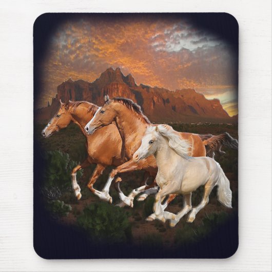 wilde Pferde Mousepad (Vorne)