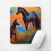 Wilde Pferde Mousepad (Mit Mouse)
