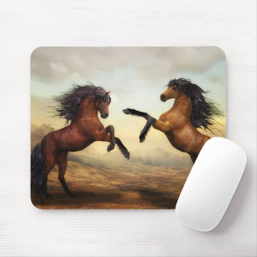 Wilde Pferde Mousepad (Mit Mouse)