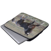 Wilde Pferde nach einem Staubbad Laptopschutzhülle (Vorne Knopf)