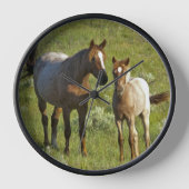 Wilde Pferde North Dakota Uhr (Vorderseite)