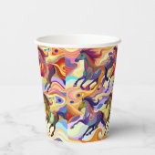 Wilde Pferde Pappbecher (Rückseite)