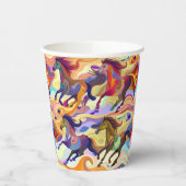 Wilde Pferde Pappbecher (Links)