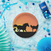 Wilde Pferde Pappteller (Party)