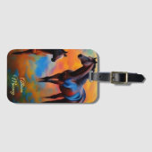 Wilde Pferde *personalize* Gepäckanhänger (Vorderseite (Horizontal))