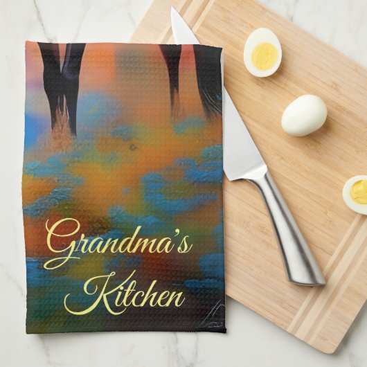 Wilde Pferde *personalize* Geschirrtuch (Viertel Falte)