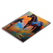 Wilde Pferde *personalize* Notizblock (Linke Seite)