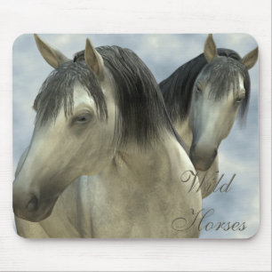 Wilde Pferde - Pferd, Tier, wild lebende Tiere Mousepad