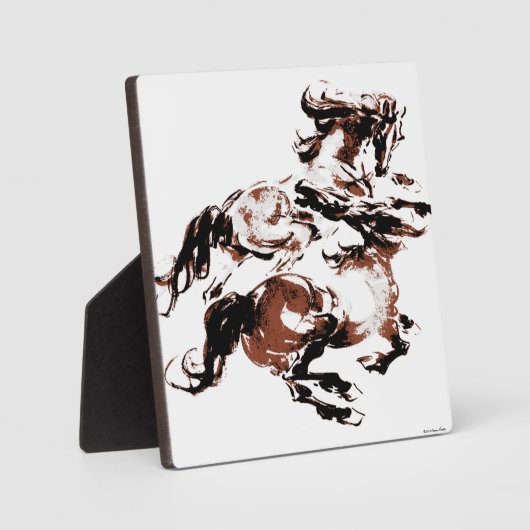 Wilde Pferde Plaque Fotoplatte (Vorderseite)