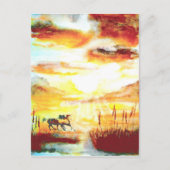 Wilde Pferde. Postkarte (Vorderseite)