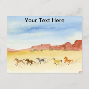 Wilde Pferde Postkarte