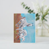 Wilde Pferde Postkarte (Stehend Vorderseite)