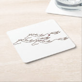 Wilde Pferde Rechteckiger Pappuntersetzer (angewinkelt)