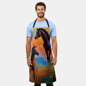 Wilde Pferde Schürze (Getragen)