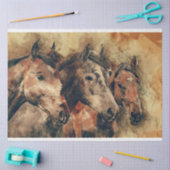 Wilde Pferde Seidenpapier (Basteln)