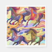 Wilde Pferde Serviette (Vorderseite)