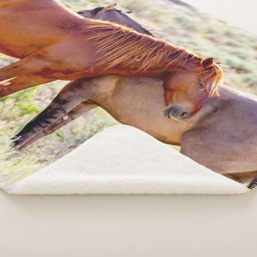 Wilde Pferde Sherpadecke (3/4)