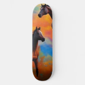 Wilde Pferde Skateboard (Vorderseite)