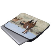 Wilde Pferde, Steengebirge Laptopschutzhülle (Vorne Knopf)