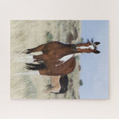 Wilde Pferde, Steengebirge Puzzle (Horizontal)