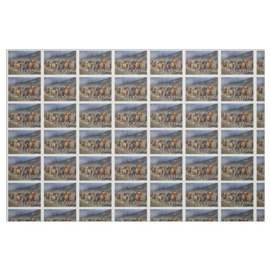 Wilde Pferde Stoff (Fat Quarter (45,7 x 55,9 cm))