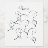 Wilde Pferde Thunder_Cove Weinetikett (Einzelnes Label)