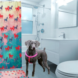 Wilde Pferde Tierwerbung Duschvorhang