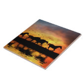 Wilde Pferde und Wasserkunst Fliese (Seite)