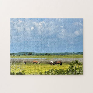 Wilde Pferde von Assateague Puzzle