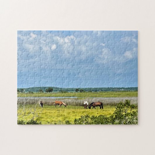Wilde Pferde von Assateague Puzzle (Horizontal)