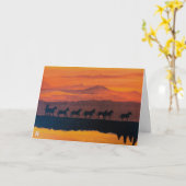 Wilde Pferde von Montana Malerei von Alfred Fox Karte (Gelbe Blume)