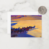 Wilde Pferde von Nevada, 1927 von Maynard Dixon Mitteilungskarte (Vorderseite/Rückseite Beispiel)