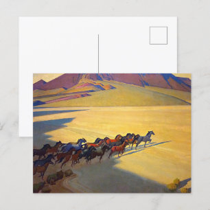 Wilde Pferde von Nevada von Maynard Dixon Postkarte