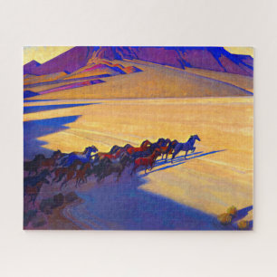 Wilde Pferde von Nevada von Maynard Dixon Puzzle