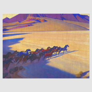 Wilde Pferde von Nevada von Maynard Dixon Seidenpapier
