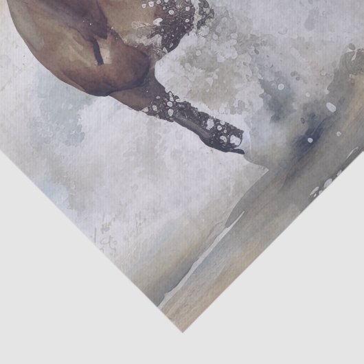 Wilde Pferde Wasserfarbe Seidenpapier (Detail)