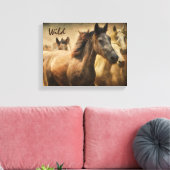 Wilde Pferde Western Art Leinwanddruck (Insitu (Wohnzimmer))