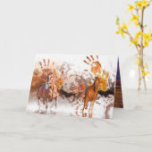 Wilde Pferde WILD HANDS Karte (Gelbe Blume)