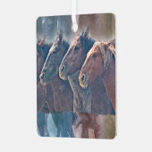 Wilde Pferde - Wildleder Ornament Aus Metall (Vorderseite links)