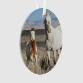 Wilde Pferde zu Hause im Sandwash Basin Ornament (Vorderseite)