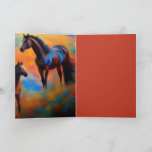 Wilde Pferde zum Geburtstag Karte (Innenseite)