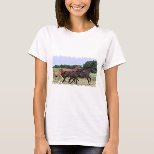 Wilde Pferdedamen-angepasstes Shirt (Vorderseite)