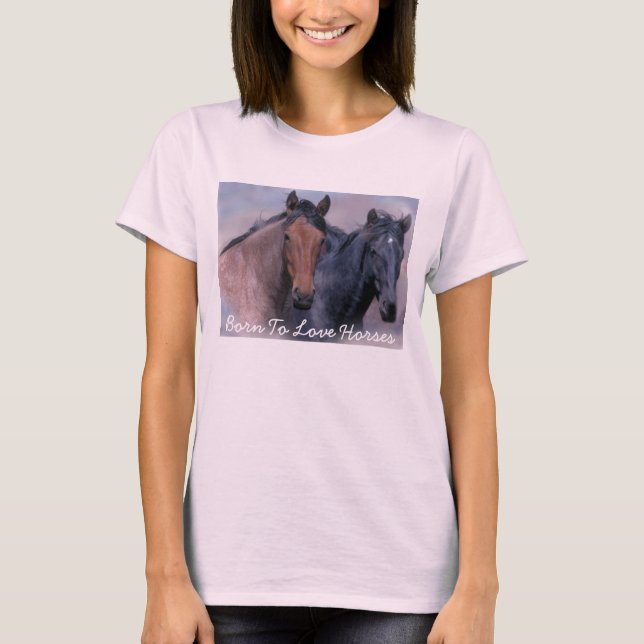 Wilde Pferdedamen-T - Shirt (Vorderseite)