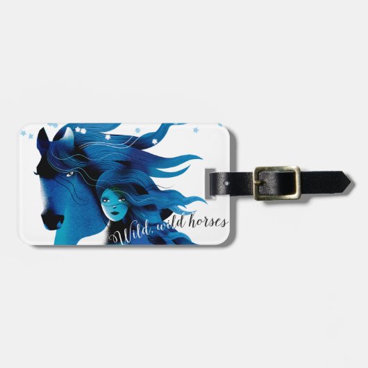 Wilde PferdeGepäckanhänger Gepäckanhänger (Vorderseite horizontal)