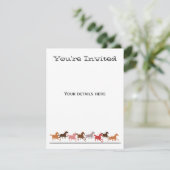 Wilde Pferdelaufen Einladung (Stehend Vorderseite)