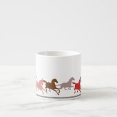 Wilde Pferdelaufen Espressotasse (Vorderseite)