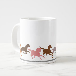 Wilde Pferdelaufen Jumbo-Tasse